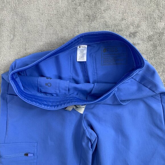 Figs Scrub Pants Womens XS Tall Zamora Jogger Nurse Workwear Capri Blue Medical - Picture 10 of 16